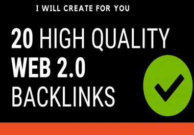 Create Manually web 2.0 Backlinks + 20 Bookmarking On high PR website