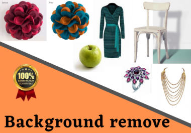 I will remove background,  drop shadow,  retouch and hair masking