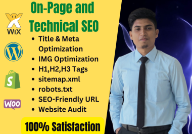 I will do on page SEO and technical optimization of your website