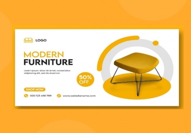 I will create a modern Facebook banner design, web banner design,  fb cover,  YouTube banner design