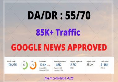 I will google news approved guest post on my da55 website