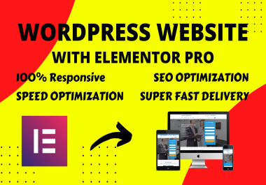 I will create professional and responsive WordPress website,  Woo-Commerce Store
