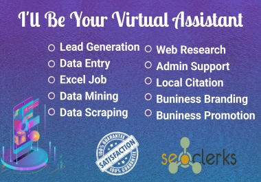I will be your professional & perfect virtual assistant for any job