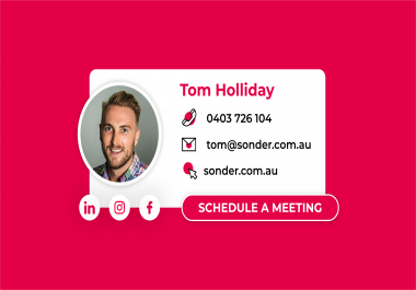 I will design a clickable HTML email signature for 1