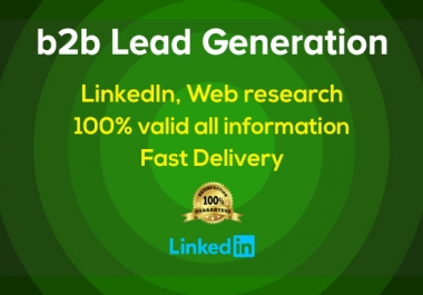 I will do 50 linkedin lead generation and web research to grow business