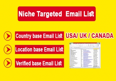 I will collect niche and location-targeted email lists clean and verified
