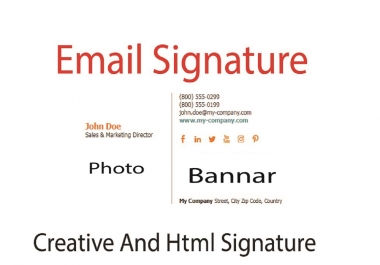 I will design professional and code clickable email signature or html email signature