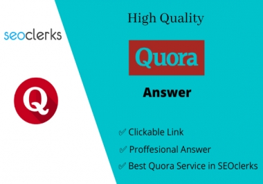 I Will Do Promote Your Website 5 High Quality Quora Answer with your Keyword & Url