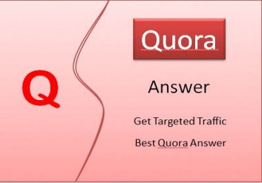 I Wil Do Promote Your Website 10 High Quality Quora Answer With Targeted Traffic