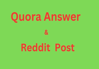 I will Write And Publish 4 Guest Post On Reddit & 2 High Quality Quora Answer