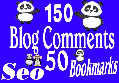 I will do 150 Blog commetns and 50 seo Bookmarks Backlinks Manully