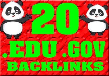 I will do high quality and high powerful. edu. gov backlinks manually