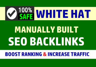 I will provide 150 SEO backlinks white hat manual link building service for google top ranking