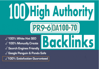 I Will Creat 50 Manual Backlinks with High DA PA and Help To Rank on Google 100