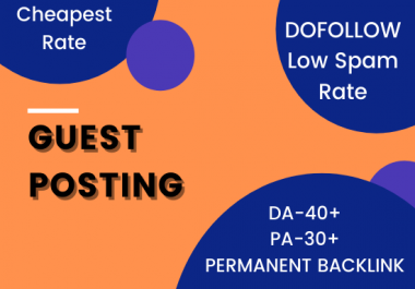 I will publish a guest post on 5 high authority blogs