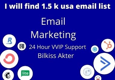 I will find 1.5 k usa email list