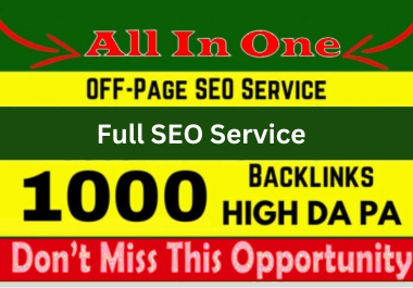 Off Page 1000 Powerful High SEO Service package