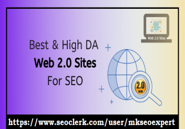 Create 560 Web 2.0 High Authority backlinks for google ranking