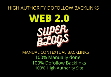 I will build 20 high authority web2.0 backlinks
