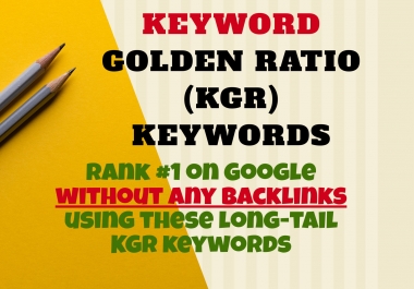 I will kgr keyword research for amazon affiliate niche site