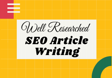 2500 words Well Researched SEO article writing