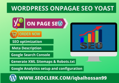 I will optimize WordPress on page SEO with Yoast