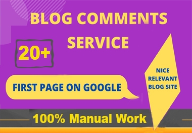 i will do Manually 20 HQ Blog comments Backlinks