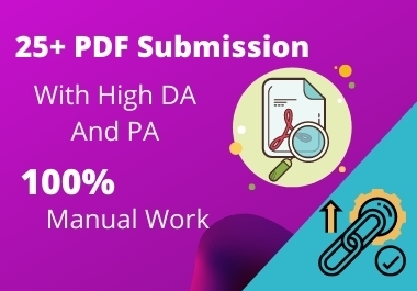 Provide 25+ Pdf submission on google rank