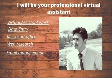 i will work as your virtual assistant for any kind of task