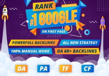 Rank No 1 with 500 Mix SEO Links DA 60 Plus