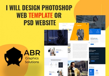 I will design any photoshop web templete or psd websites,  ui design