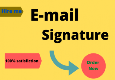 I will create professional email signature