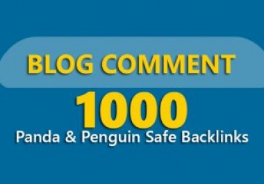 Submit 1,000 Panda & Penguin Safe Backlinks up to pr8 Blog Comments on Actual Page