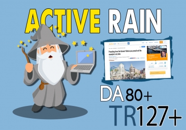 I will publish high quality guest post on activerain da 68