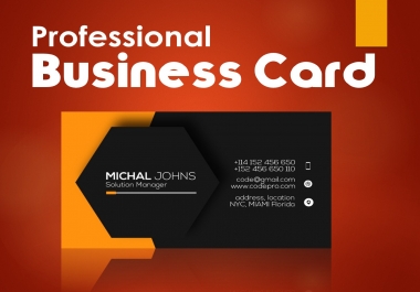 I will create professional business card design for you