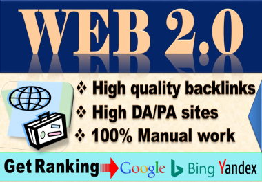 I will do 50 high authority web 2.0 backlinks manually