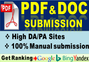 I Will do Manually 50 PDF Submission backlinks to Rank websites