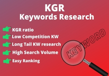 I will research 10 the best SEO KGR and keywords for your websites, content.