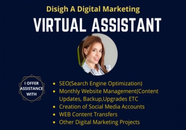 I will be your virtual assistant for 5 hours Per Day for your Wix and wordPress website, SMM, SEO.