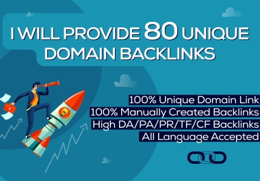 I Will Provide 80 Unique Domain Backlinks
