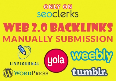 Create manually 25 High DA web 2.0 backlinks to Rank your website