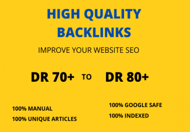 I Will do high quality DR 70 to 80 manual SEO