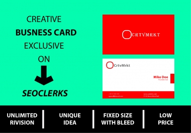 I will Design unique professional Business/Visiting Card