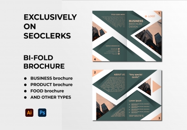 I will design bifold or trifold brochure template