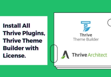 Install thrive architect,  thrive plugins,  thrive theme builder using Agency license