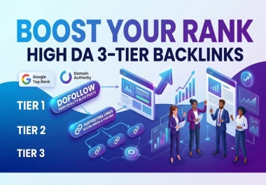 improve your SEO with DA 70+ 3 tier dofollow 110 backlinks strategy