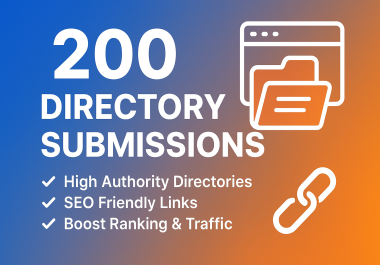 200 High-Quality Directory Submissions backlinks for seo