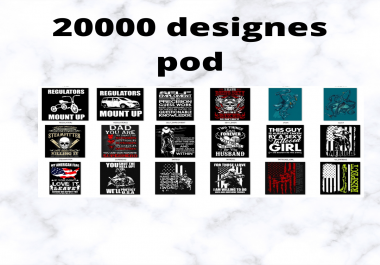 i will give you 20 000 designe t-shirt print on demande.