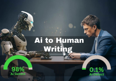 I will proofread,  edit,  and rewrite ai content to human