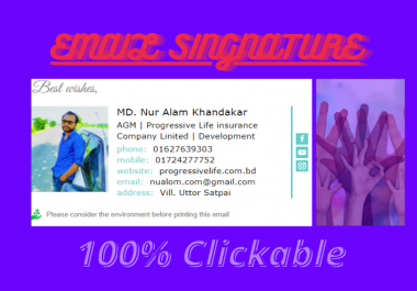 I will create your html email signature.